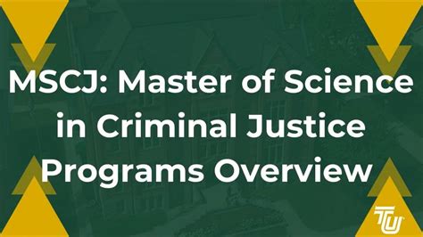 Master of Science in Criminal Justice (MSCJ) with Specialization .